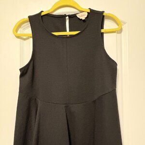Anthropologie Deletta Peplum top/Swing tee Sz S Black